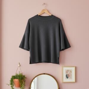 Anthropologie Sunday in Brooklyn Lorena Flutter Sleeve Gray Sweater | Women's S